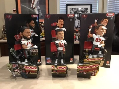 Brady, Gronkowski, Evans TB Buccaneers Super Bowl LV Champions Big 3 Bobblehead Foto 1 de 4