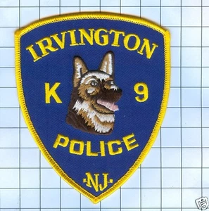 Parche de policía - K9 - IRVINGTON NJ K9 borde amarillo - Imagen 1 de 1