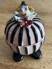 Vintage Italian Pottery Clown Sculpture Dish Figurine