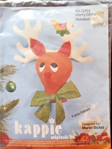 Kappie "Merry Christmas Reindeer" Wall Hanging Sewing Kit Size 17" x 18" - Picture 1 of 3