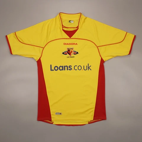 Watford 2006 2007 Home 125 years Football Soccer Shirt Jersey Diadora Kit Cover