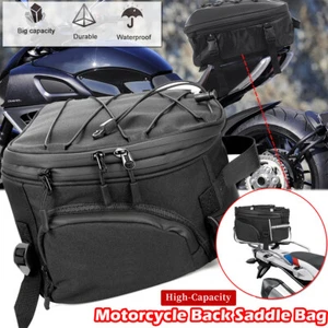 Motorcycle Rear Seat Bag Tail Bag Backpack Durable High Capacity Waterproof - Picture 1 of 11