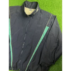 Vintage 90s ASICS Blair Academy New Jersey XL Lined Windbreaker Jacket - Picture 1 of 5