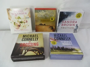 Michael Connelly, Sandra Brown, Debbie Macomber Mixed Titles Audio Books 5 Books - Picture 1 of 5