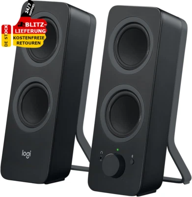 Logitech Z207 Kabellose Lautsprecher Bluetooth Stereo Sound Pc/Tv/Tablet/Handy  - Bild 1 von 4