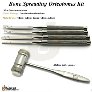 Dental Expansion Chisels Osteotome Ridge Splitting Surgical Mallet Bone Hammer - Picture 1 of 3