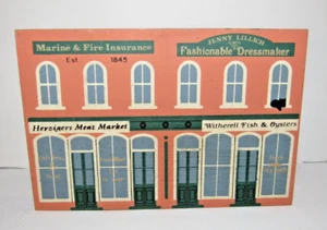 THE CAT'S MEOW SERIES 6 HERZIGER'S MEAT MARKET WOOD SHELF SITTING BUILDING 1988 - Picture 1 of 4