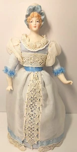 Vintage Artisan made 10" Parian Doll n Bonnet Ribbon Winner Antique Reproduction - Picture 1 of 11