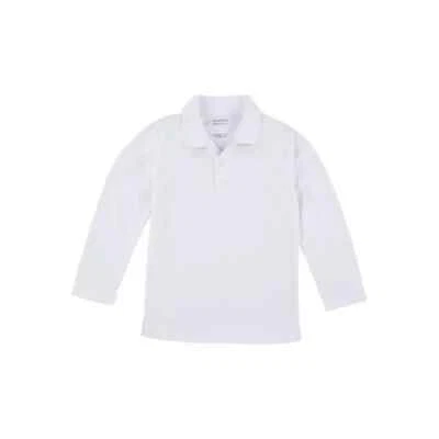 Camisa Polo George Niños Blanca Manga Larga Cuello Rendimiento Uniforme Escolar XL Foto 1 de 3