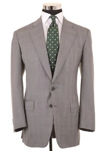 Abrigo deportivo Paul Stuart x ISAIA gris a cuadros a cuadros 100% lana 41 L - Imagen 1 de 7