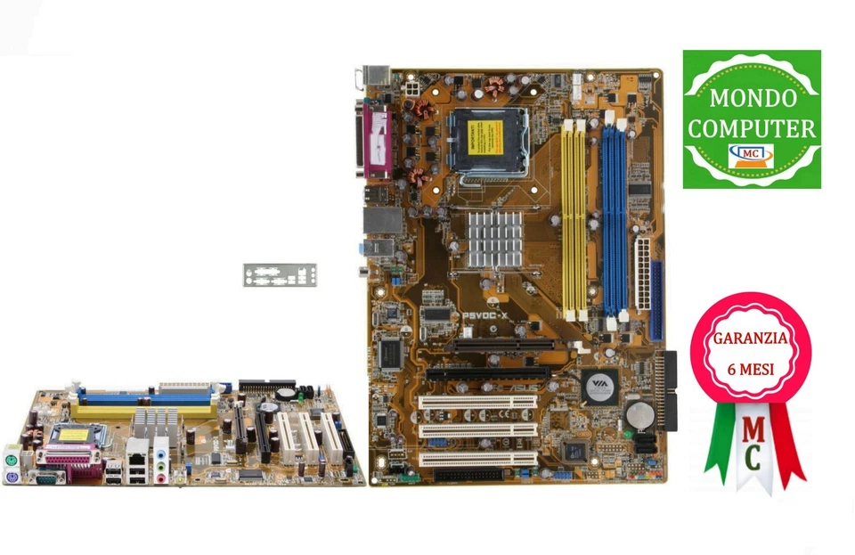 SCHEDA MADRE SOCKET 775  ASUS P5VDC-X +CPU INTEL DUAL CORE+DISSIPATORE +2 GB RAM - Immagine 1 di 1