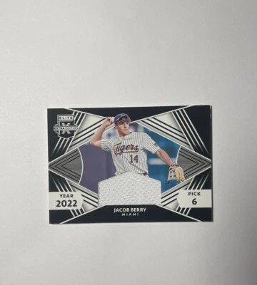 2022 Elite Extra Edition First Round Materials Relic #FRM-JB Jacob Berry - Image 1 of 2