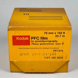 Film PFC Kodak pour photofluorographie 70mm 150’ EXPIRÉ SCELLÉ B&W Ortho film - Photo 1/5