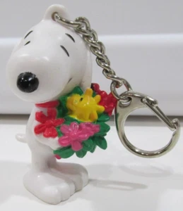 Snoopy Peanuts Valentines PVC Ornament Whitman's Key Chain Woodstock Bouquet - Picture 1 of 1