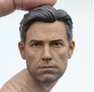 Cabeza masculina 1/6 Batman Bruce Wayne Ben Affleck para figura de 12" phicen hot toys - Imagen 1 de 4