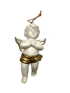 RUSS angelic treasures porcelain angel ornament BOY ARMS CROSSED - Picture 1 of 3
