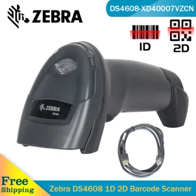 Zebra DS4600 Handheld 2D Barcode Scanner with USB Cable DS4608-XD40007VZCN - Image 1 of 4