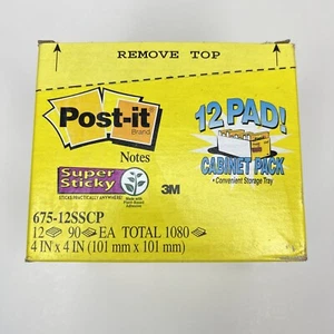 Post-it Super Lined Sticky Notes 4 x 4 Yellow 67512SSCP 12- 90-Sheet Pads - Imagen 1 de 6