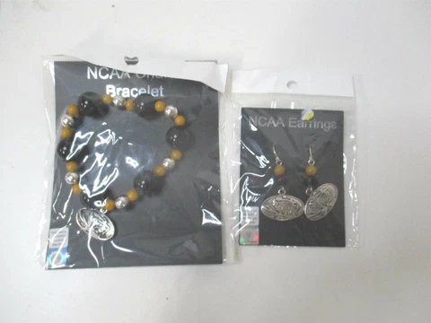 NCAA Missouri Tigers Elastic Charm Bracelet with Earrings - Lot of 2 Cover