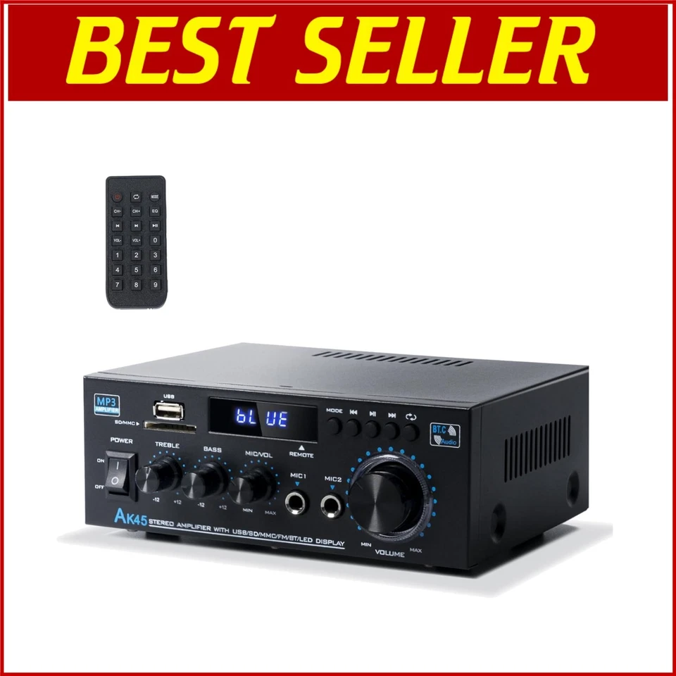 Versatile 300W Bluetooth Stereo Receiver: Perfect for Parties and Home Use - Image 1 of 4