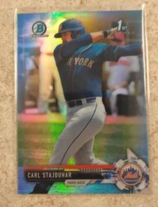 2017 Bowman Draft Chrome CARL STAJDUHAR Sky Blue Refractor 259/399 - Picture 1 of 1