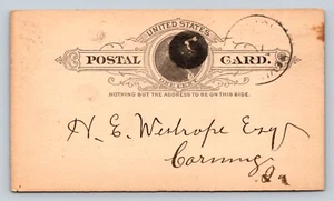 1886 UX9 ANTIQUE Postal Card Cool FANCY Cancellation 1c How Much Are Taxes - Picture 1 of 3
