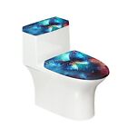 Blue Butterfly Toilet Lid & Tank Covers for Bathroom Stretchable Toilet Lid C