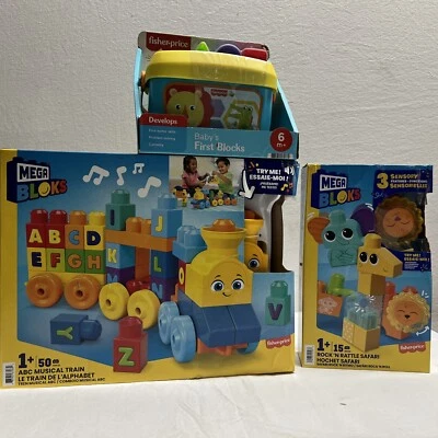 includes Mega Bloks ABC Musical Train Building Set, 50 pieces(distress box)new - Image 1 of 4