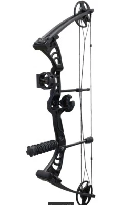 Arco de tiro compuesto de poleas Hellbow Aurora regulable de 30 a 55 LBS negro - Imagen 1 de 4