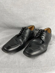 ECCO Oxford Dress Shoes Men's Size 12.5 EU47 Black Shock Point Lace Up EUC - Picture 1 of 7