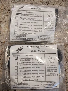 Qty of 2 Grounding Strap for Static 6 Foot Cord Factory Quality W/1 Meg Resistor - Picture 1 of 2