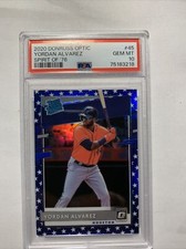 2020 Donruss Optic Yordan Alvarez RR Spirit Of 76 58/76 PSA 10 Low POP (2)