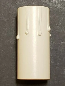 2" IVORY TINTED PAPERBOARD CANDLE COVER CHANDELIER CANDELABR SOCKET 19971IJB - Picture 1 of 4