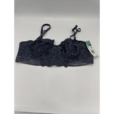Bralette de encaje inteligente y sexy gris 38B sin forro cobertura completa estilo SA1068C Foto 1 de 3