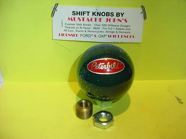 Peterbilt Logo Grande Personalizado Brillo Perilla de Cambio 2" (Verde) Foto 1 de 1