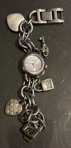Fossil F2 Women’s Stainless Hearts Charm Bracelet Watch - Picture 1 of 3