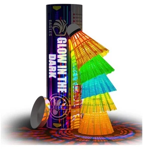 3 Box Of 15 LED Badminton Shuttlecocks Lighting Birdies, Nylon Glow in The Dark - Picture 1 of 7