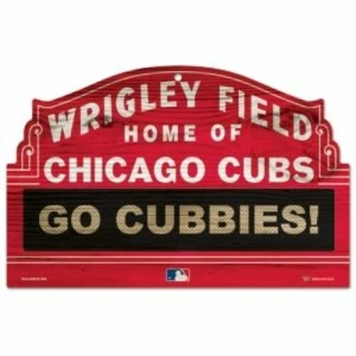 Chicago Cubs Sign 11x17 Wood Wrigley Field Design - Image 1 of 1