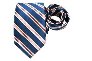JOS A BANK MEN'S TIE BLUE/STRIPED Width: 3.50" Length: 60" - Picture 1 of 3
