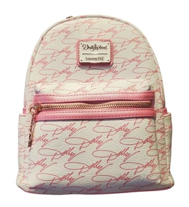 Dolly Parton Loungefly Backpack Signature Pink White Dollywood Exclusive NEW - Picture 1 of 4