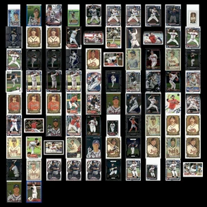 Atlanta Braves Lot 82 Cards Refractors,Prizm,RC's,1st's,Die Cut Topps Panini MLB - Picture 1 of 16
