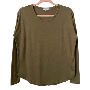 Rag & Bone Top Damen Small Grün Modal Baumwolle Strick Langarmshirt Grunge - Bild 1 von 9