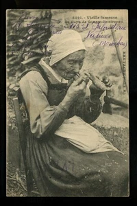 People postcard Woman smoking #5391 printed France Vintage - Picture 1 of 2