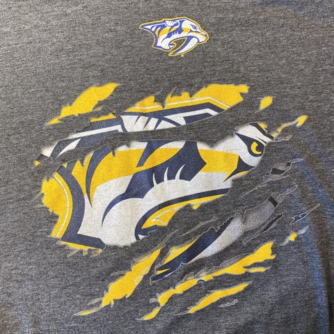 Nashville Predators Shirt Mens 2XL XXL Gray Long Sleeve NHL Hockey Level Wear Cover