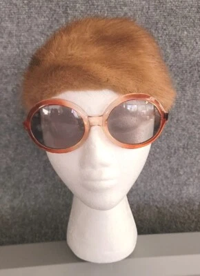 Sombrero pastillero vintage de piel de animal sable forro satinado años 50 Hollywood Glam talla pequeña Foto 1 de 4