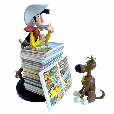 PLASTOY SAS Lucky Luke und Rantanplan Bücherstapel - Figur
