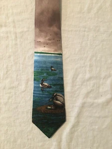 Wachablösung Common Loon Owen Gromme 1981 Herren Seidenkrawatte Krawatte - Bild 1 von 2