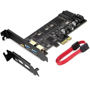 USB C to M.2 SATA SSD Enclosure & Adapter with USB A Port - Dual Interface Su... - Picture 1 of 8