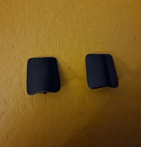 Vintage Black Curved Oblong Oval Rectangle Square Enamel Unusual Clip On Earring - Picture 1 of 2