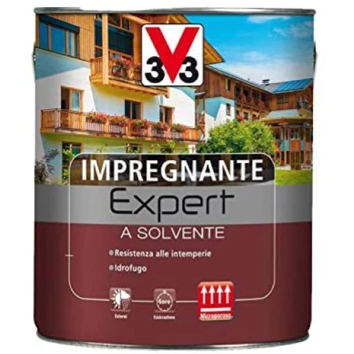 V33 Impregnante a Solvente Linea Expert Colore Noce scuro 750 ML